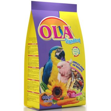 OLA Standard + Vitamins Hrană completă pentru papagali 800g