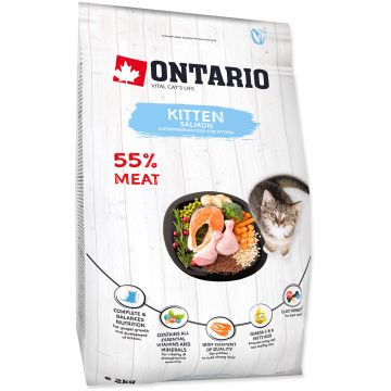 ONTARIO KITTEN Hrană uscată pentru pisicuţe, cu Somon