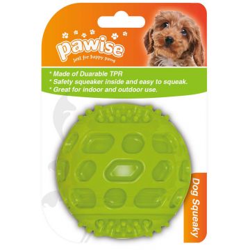 PAWISE Jucărie pentru câini Minge Scârţâitoare, din cauciuc termosensibil