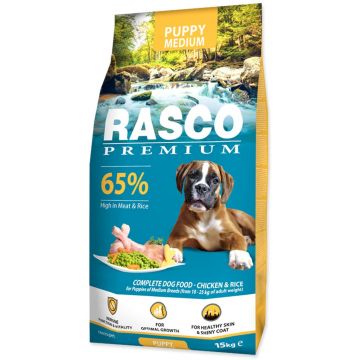 RASCO Premium PUPPY Medium, cu Pui şi Orez