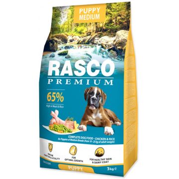 RASCO Premium PUPPY Medium, cu Pui şi Orez