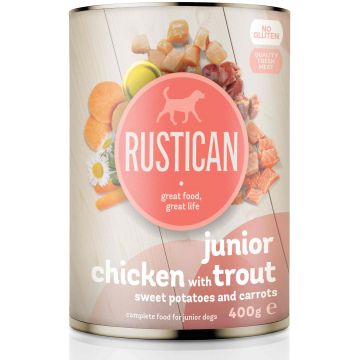 RUSTICAN JUNIOR Pui, Păstrăv, Cartofi dulci şi Morcovi