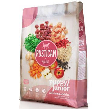 RUSTICAN PUPPY/JUNIOR cu Miel şi Orez, fără gluten de firma originala