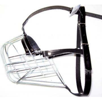 TRUSINA Botniţă pentru câini, piele şi metal, diverse rase de câini