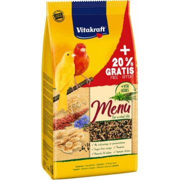 VITAKRAFT Menu VITAL cu Ierburi, Hrană completă pentru Canari