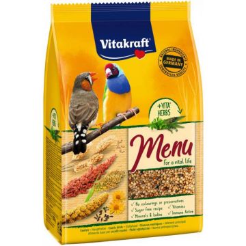 VITAKRAFT Premium Menu Hrană pentru Păsări Exotice 500g ieftina