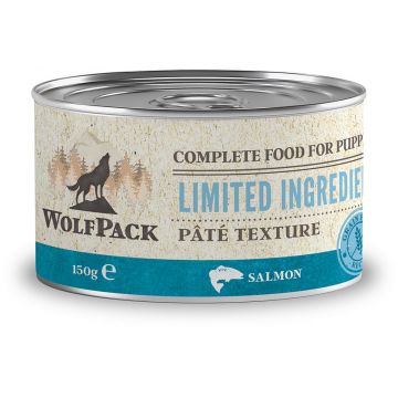 WOLFPACK Conservă pentru PUPPY, cu număr limitat de ingrediente, Somon