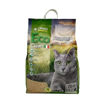 Asternut igienic vegetal, Eco Clean, pentru pisici, 20 L, C40255696
