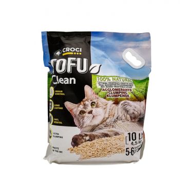Asternut igienic vegetal, Tofu Clean, pentru pisici, 10 L, C4025812