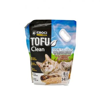 Asternut igienic vegetal, Tofu Clean, pentru pisici, 6 L, C4025811