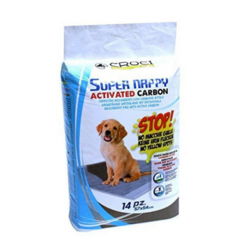 Covorase absorbante Super Nappy, No Yellow Spot, cu carbon activ, 57x54 cm, 14 buc de firma original