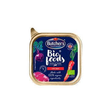 Hrana umeda pentru caini, Butcher s, Bio Foods, vita, 150 g, cod 2048