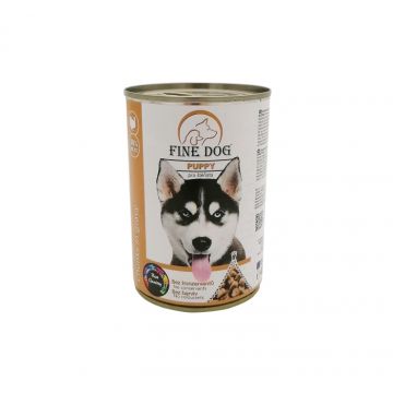 Hrana umeda pentru caini, Fine Dog, Puppy, cu pasare, 415 g ieftina