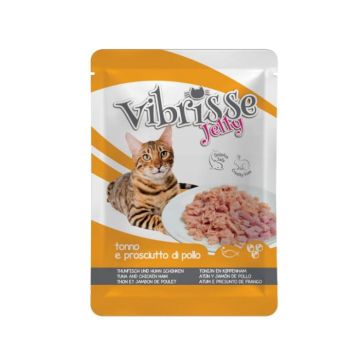 Hrana umeda pentru pisici Vibrisse, Ton si Sunca de Pui in Aspic de firma originala