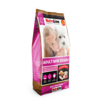 Hrana uscata caini, Nutraline Adult Mini Exigent, 1 kg