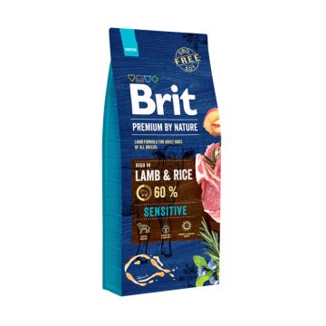 Hrana uscata pentru caini, Brit Premium, Sensitive, Miel, 15 Kg