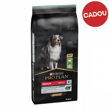 Hrana uscata pentru caini Purina Pro Plan Medium Adult, Miel, Digestie sensibila, 14kg