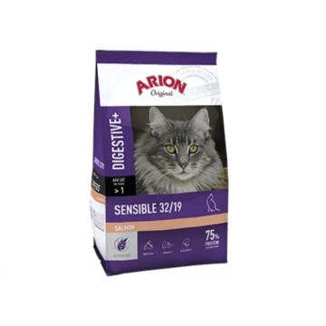 Hrana uscata pentru pisici ARION Sensible 32 19, Somon, 7.5kg la reducere