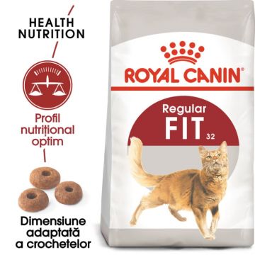 Hrana uscata pentru pisici Royal Canin Fit32 Adult, Activitate fizica moderata, 400g de firma originala