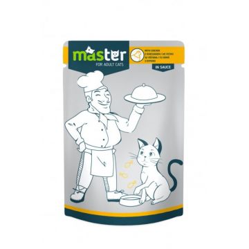 Master Hrana umeda pisici - cu Pui in sos, 24x80g