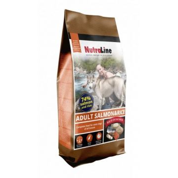 Nutraline Caine Adult Somon/ Orez, 12.5 kg ieftina