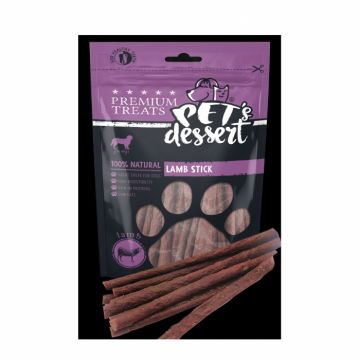 Pet s Desert, Recompense pentru caini cu miel, Dog Lamb Stick LSS-04, 80g de firma originala