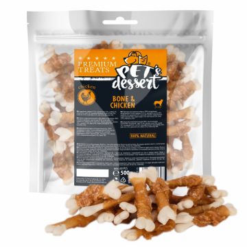 Pet s Desert, Recompense pentru caini, Dog BoneChicken LSC-53, 500g de firma originala