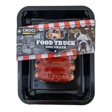 Recompensa caini, Croci, Food Truck, din piele de vita si carne de pui, 105g, c1003621