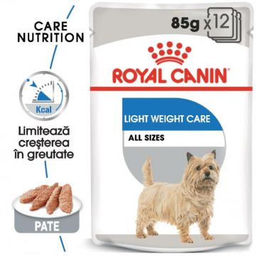 Royal Canin Light Weight Care Adult hrana umeda caine, limitarea cresterii in greutate (pate), 12 x 85 g