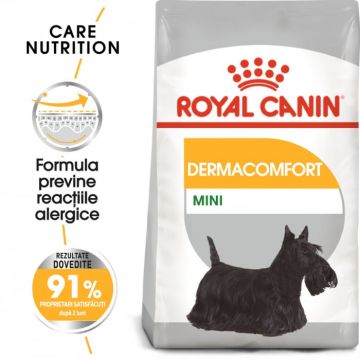 Royal Canin Mini Dermacomfort hrana uscata caine, prevenirea iritatiilor pielii, 1 kg