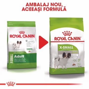 Royal Canin X-Small Adult, hrana uscata caini, 3kg de firma originala