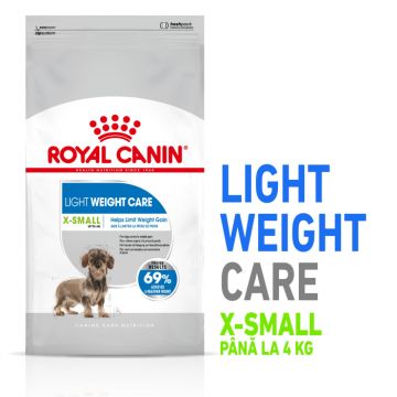 Royal Canin XSmall Light Weight Care Adult hrana uscata caine, limitarea cresterii in greutate, 1.5 kg