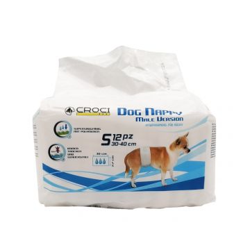 Scutece pentru caini, Croci Dog Nappy, pentru masculi, S, 30 - 40 cm, c6028711