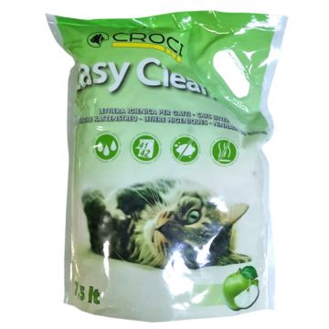 Asternut igienic pentru pisici Easy Clean, Silicat Mar Verde, 7.5L
