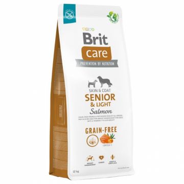 Brit Care Dog Grain Free Senior Light Somon si cartofi, 12kg