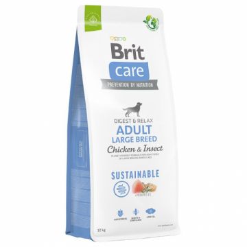 Brit Care Dog Sustainable Adult Large Breed, cu Pui si insecte, 12kg