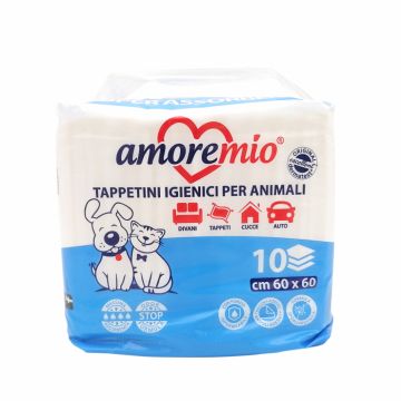 Covorase absorbante Pet Pad, Amore mio, pentru catei, 60x60 cm, 10 bucati ieftin