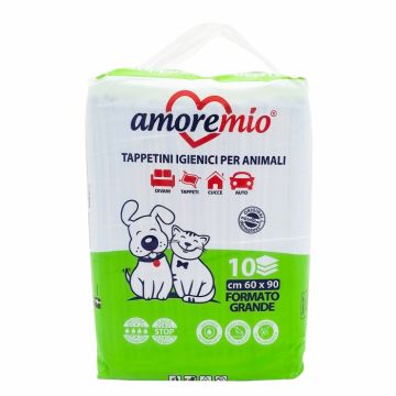 Covorase absorbante Pet Pad, Amore mio, pentru catei, 60x90 cm, 10 bucati