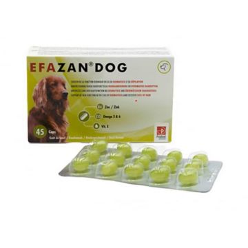Furaj complementar nutritiv Efazan Dog, Sustine functia pielii, 45 tablete de firma originala