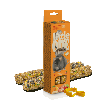 Gustare Little One cu fructe si nuci, pentru hamsteri, sobolani, soareci si gerbilii, 32240