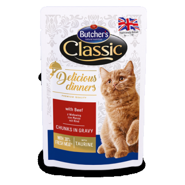 Hrana umeda Butchers Cat Delicious Dinner cu Vita 100 g