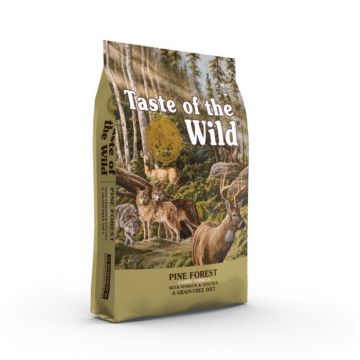 Hrana uscata pentru caini Taste Of The Wild Pine Forest, Vanat si miel, 12.2kg la reducere