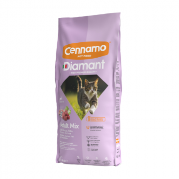 Hrana uscata pentru pisici Cennamo Diamant Mix, Pui si somon, 15kg