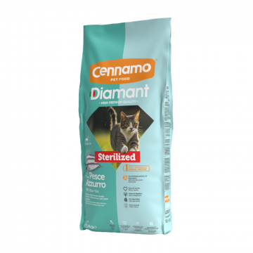 Hrana uscata pentru pisici Cennamo Diamant Steril, Peste, 15kg
