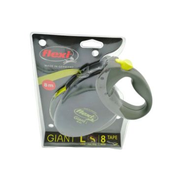 Lesa retractabila reflectorizanta, Flexi, Giant L, verde neon, 8 m