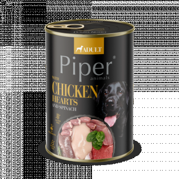 Piper adult, Hrana umeda, Inimi de pui si spanac 400 g