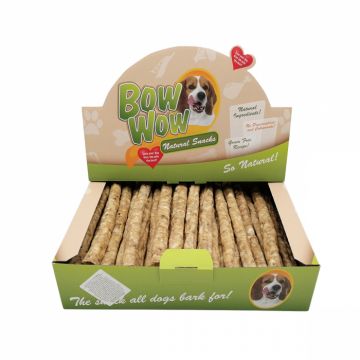 Recompense pentru caini, Bow Wow, sticks cu plamani de vita, 50 buc, BW322