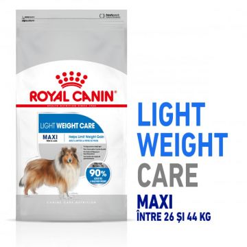 Royal Canin Maxi Light Weight Care Adult hrana uscata caine, limitarea cresterii in greutate, 12 kg