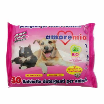 Servetele umede pentru animale, Amore Mio, BIO, 30 buc de firma original
