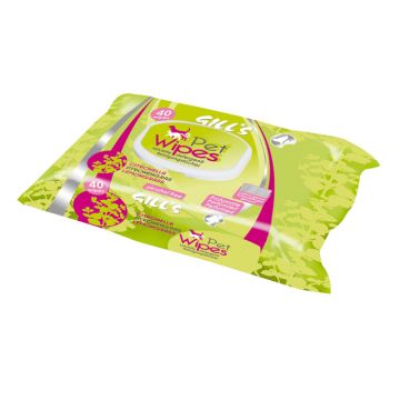 Servetele umede pentru animale Gill s, cu lemongrass, 40 buc